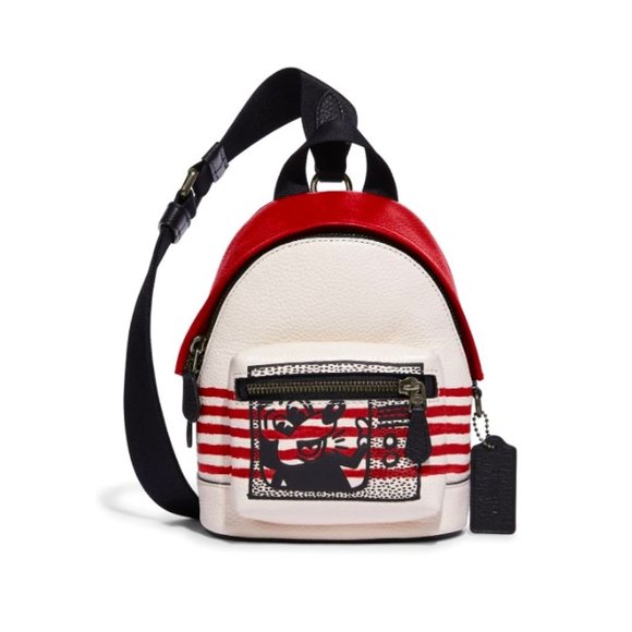 Disney Mickey Mouse X Keith Haring Small West Backpack Crossbody NWT - Picture 1 of 5
